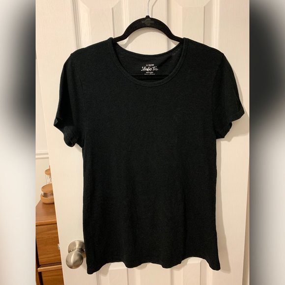 J. Crew Black Short Sleeve Tee - Picture 1 of 6